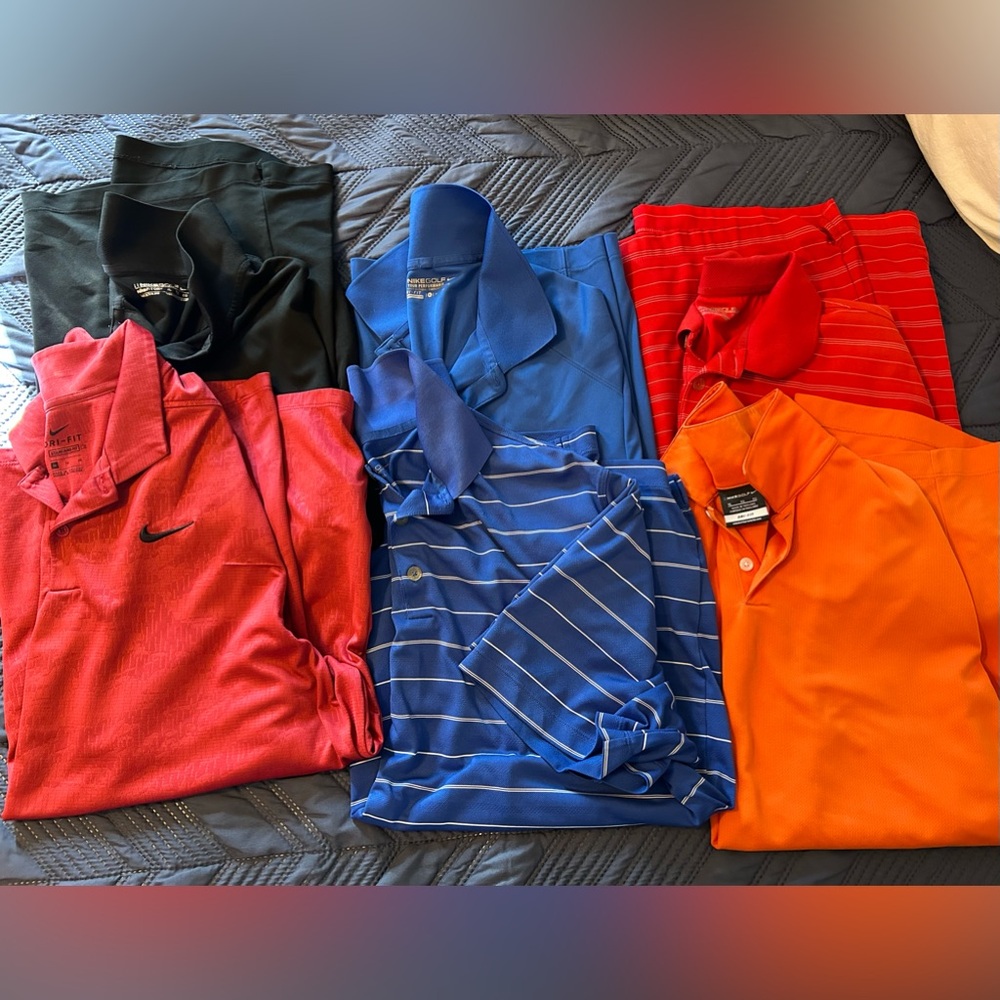 Set of 6 Men’s size XL Nike golf shirts